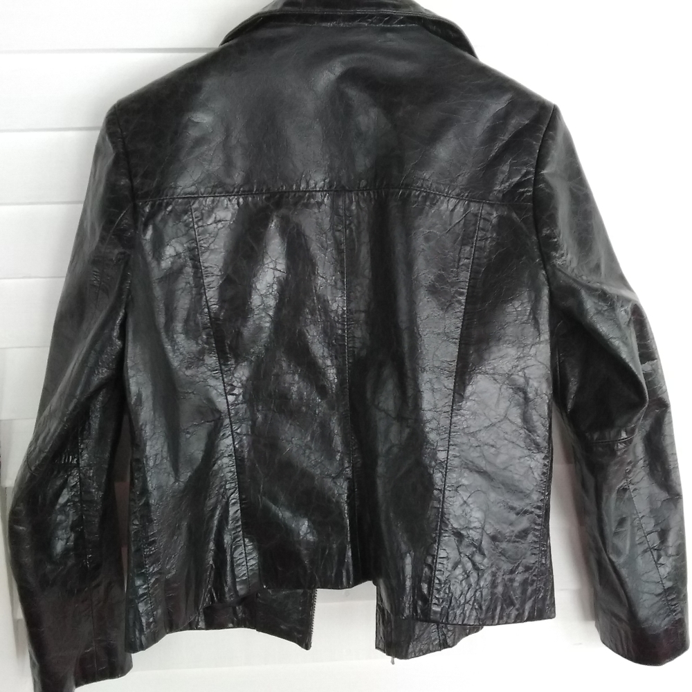 Vintage Genuine Leather Euro-Style Moto Jacket - Picture 6 of 16